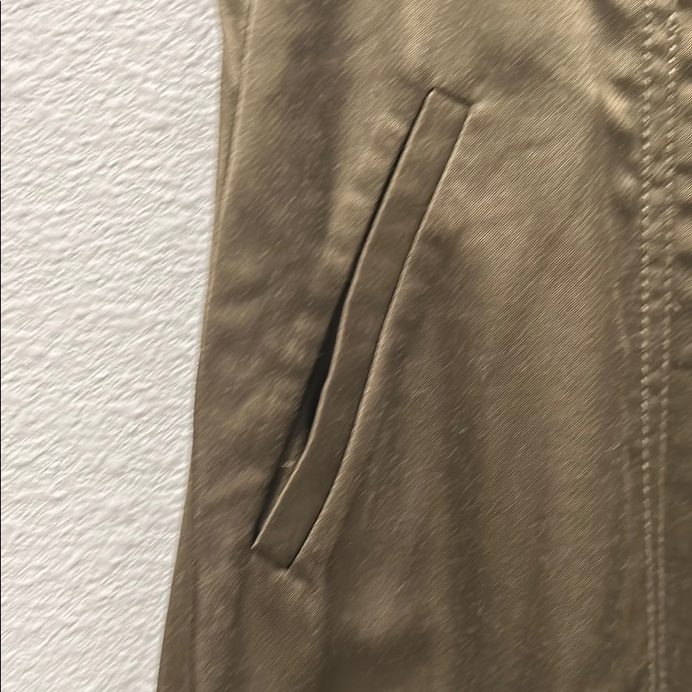 ANN TAYLOR LOFT  Olive Green Wrap front Women's Skirt - Picture 4 of 11